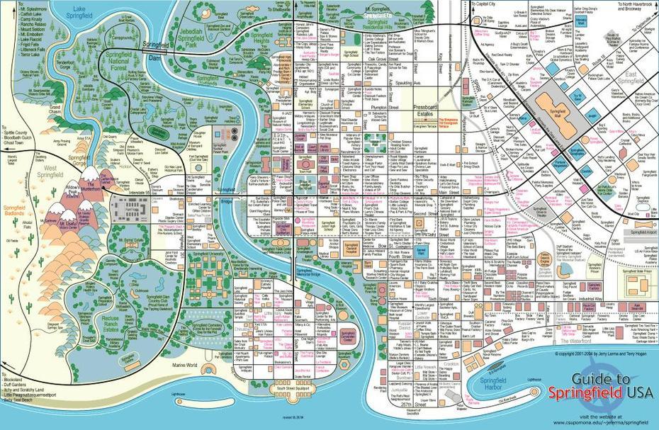 A Complete Map Of Springfield, Usa, Springfield, United States, Springfield Pa, Springfield Illinois State