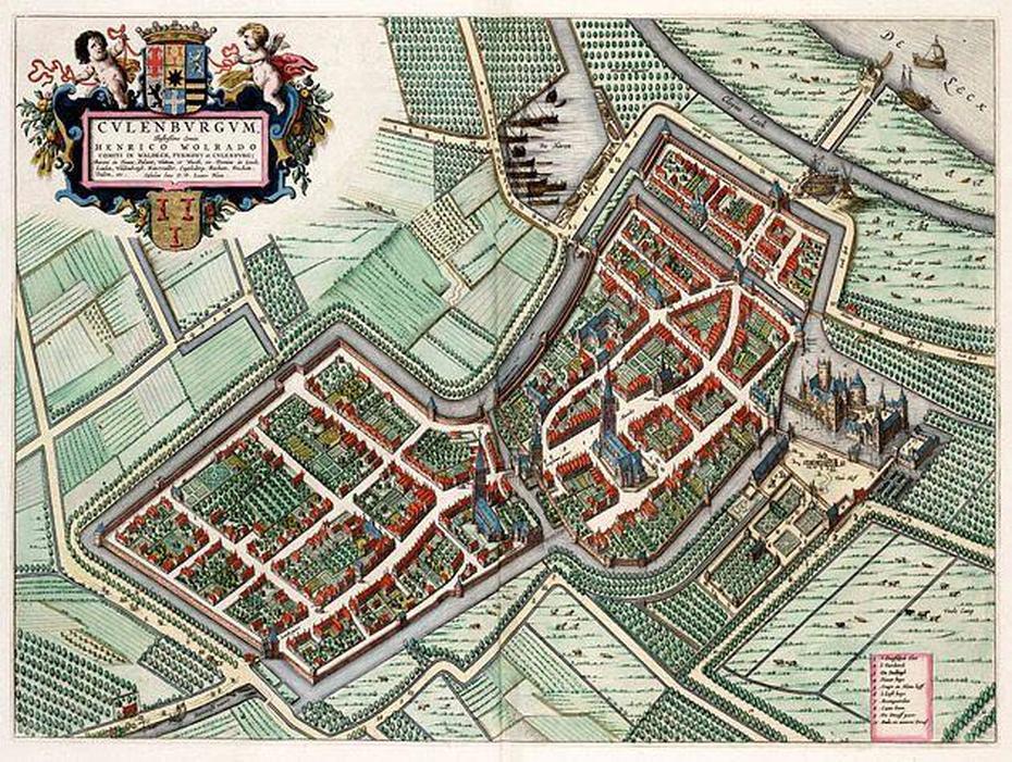 Culemborg | Old Maps, Cartography, Illustrated Map, Culemborg, Netherlands, Gemeente Culemborg, Culemborg Ramp