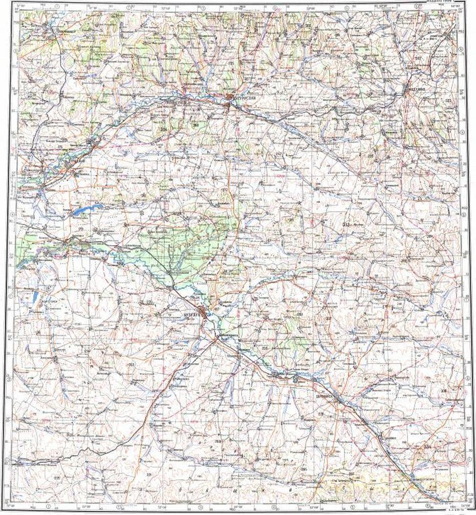 Download Topographic Map In Area Of Buguruslan, Buzuluk, Pokhvistnevo …, Pokhvistnevo, Russia, Show  Of Russia, Modern Russia