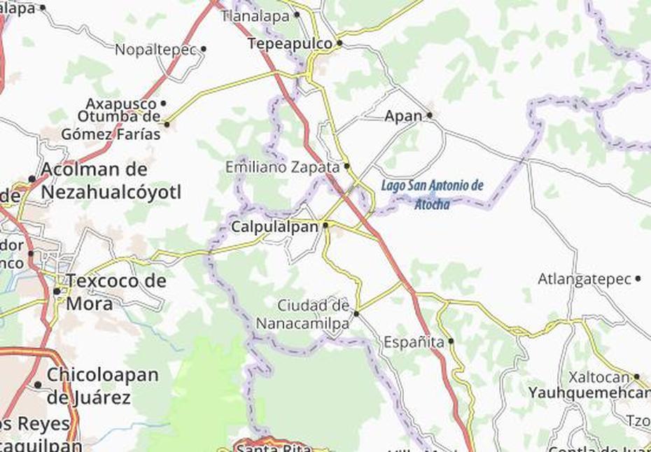 Highway  Of Mexico, Mexico  Vector, Michelin Calpulalpan, Calpulalpan, Mexico