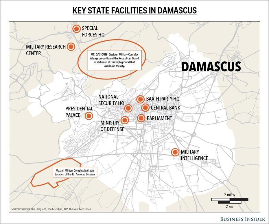 Key Targets In Damascus, Syria – Business Insider, Damascus, Syria, Syria  And Flag, Damascus Md