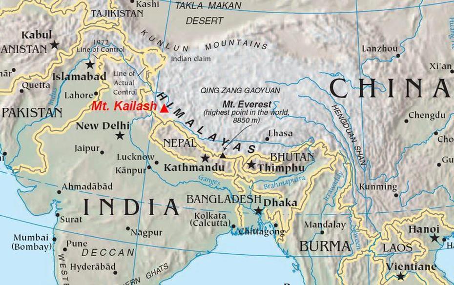 Mount Kailash Facts & Information – Beautiful World Travel Guide, Kailāras, India, India  With City, India  Drawing