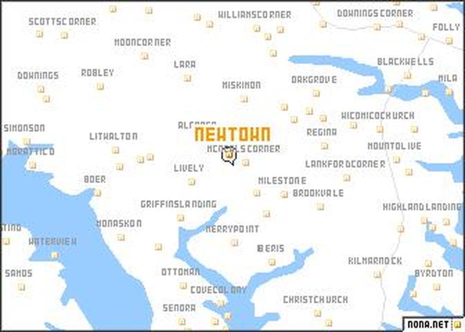 Newtown (United States – Usa) Map – Nona, Newtown, United States, United States  Colored, United States  With Capitals Only