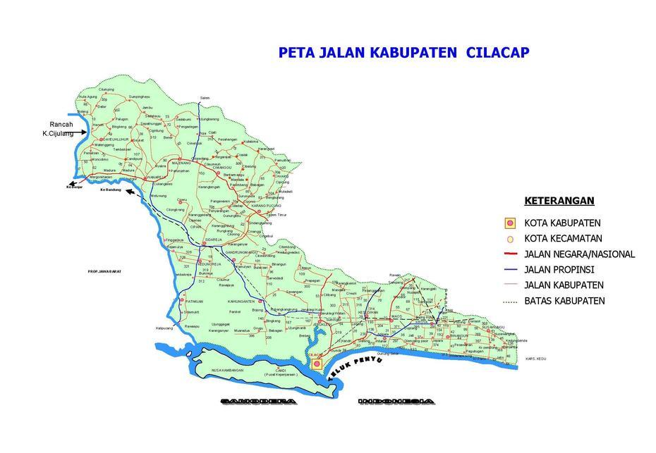 Peta Cilacap, Nusa  Kambangan, Peta, Cilacap, Indonesia