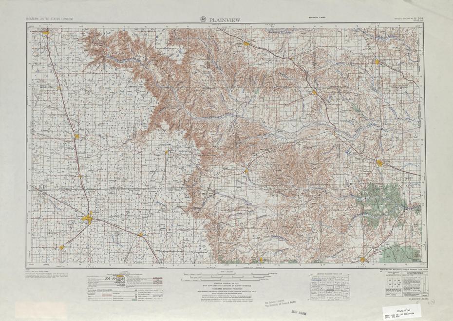 Plainview Topographic Map Sheet, United States 1954 – Full Size, Plainview, United States, Plainview Ny, Plainview Texas