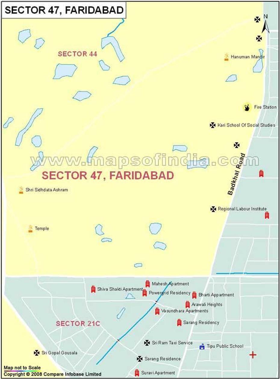 Sector 47 Faridabad Map, Farīdābād, India, Farīdābād, India