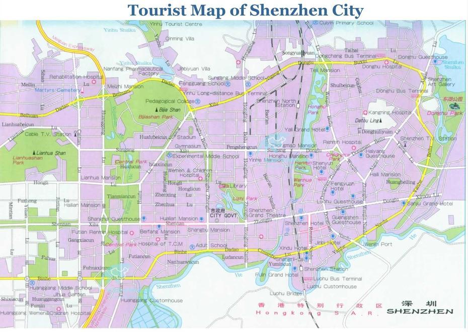 Shenzhen Maps: Detailed China Shenzhen Attraction, Shenzhen, China, Shenzhen On, Shenzhen City