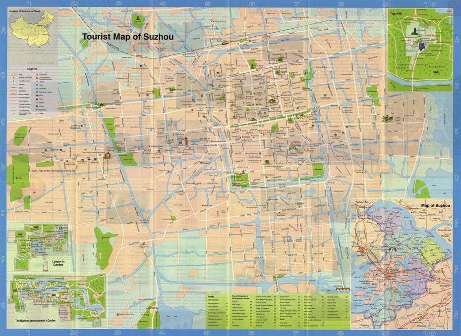 Tourist-Map-Of-Suzhou – Maps Of Suzhou, Suzhou, China, Suzhou  English, Beijing China