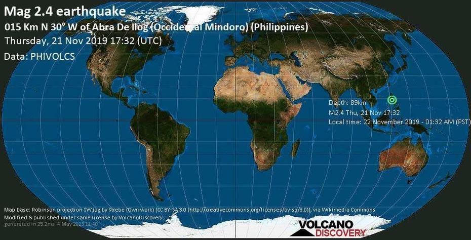 2.4 Quake 015 Km N 30 W Of Abra De Ilog (Occidental Mindoro …, Abra De Ilog, Philippines, Calintaan Occidental  Mindoro, Abra Pier