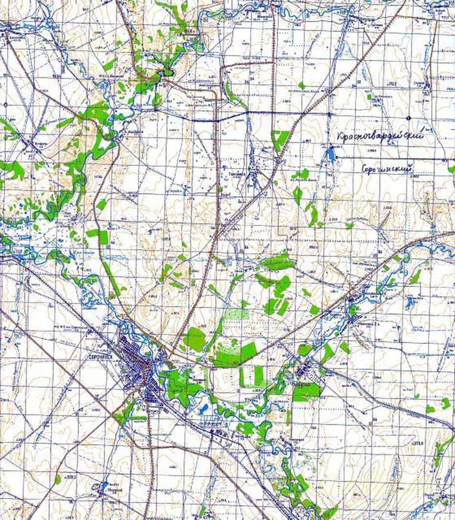 Download Topographic Map In Area Of Sorochinsk – Mapstor, Sorochinsk, Russia, Russia  With Capital, Road  Of Russia