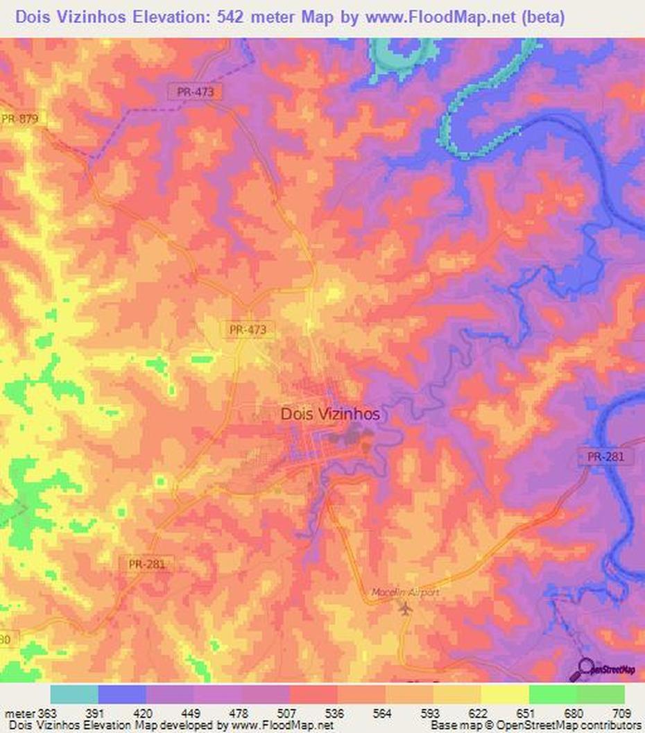 Elevation Of Dois Vizinhos,Brazil Elevation Map, Topography, Contour, Dois Vizinhos, Brazil, Dois Vizinhos, Brazil