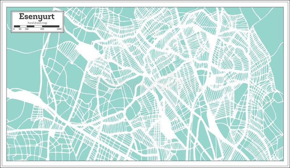 Esenyurt Turkey City Map In Retro Style. Outline Map Stock Vector …, Esenyurt, Turkey, Istanbul  Apartments, Istanbul  Houses