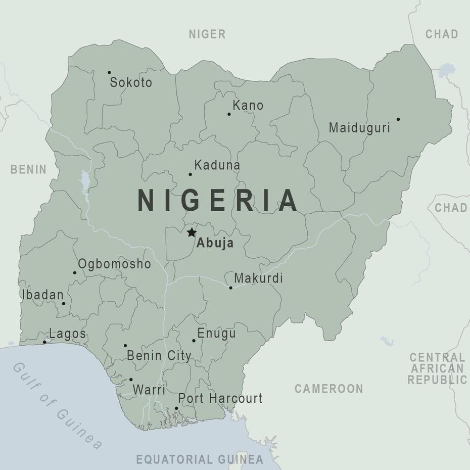 Map Of Nigeria And Surrounding Countries, Kumo, Nigeria, Printable  Nigeria, Africa  Countries