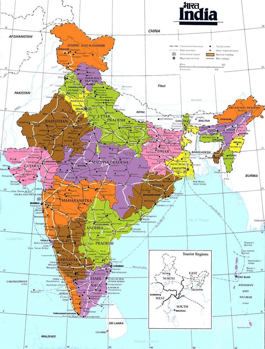 Maps Of India | Detailed Map Of India In English | Tourist Map Of India …, Kita Chauhāttar, India, India  By State, Chennai India