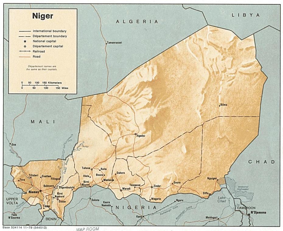 Niger Map – Travel | Map – Tripsmaps, Ayorou, Niger, Niamey, Niger Regions