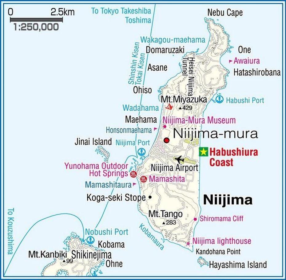 Niijima Island Map | Island Map, Map, Island, Niimi, Japan, Niimi Nanako Dvd, Nanako  Daum