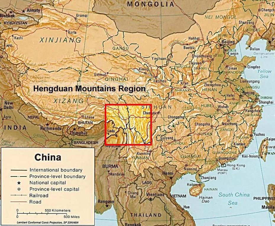 Plants And Fungi Of South-Central China  Biodiversity Of The Hengduan …, Langdu, China, China  With Compass, China Continent