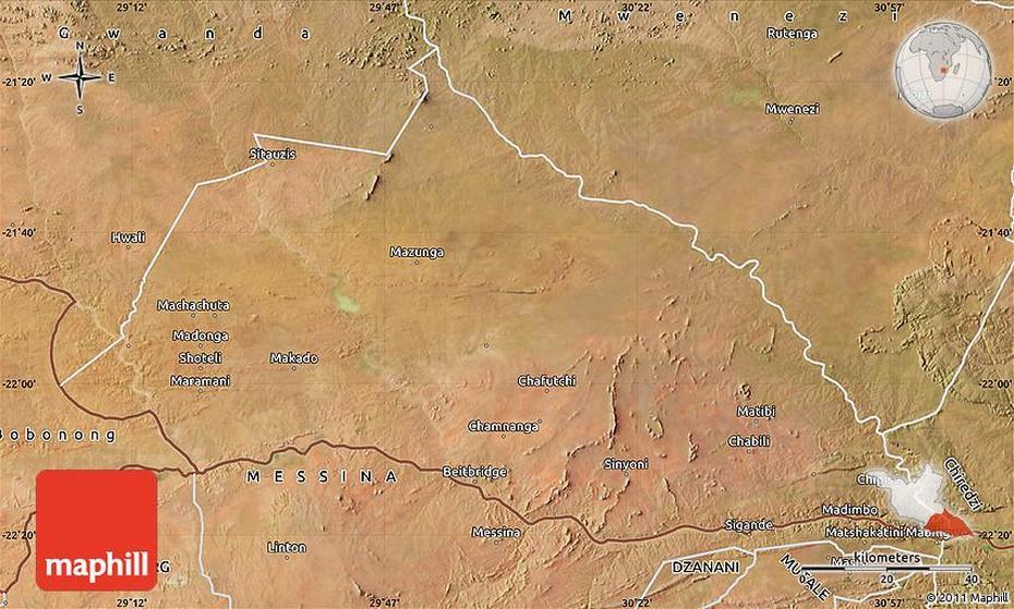 Satellite Map Of Beitbridge, Beitbridge, Zimbabwe, Zimbabwe South Africa, Kazungula