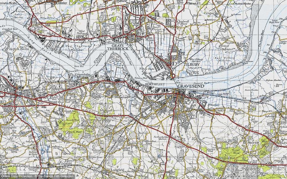 United Kingdom  With Cities, United Kingdom Country, Francis Frith, Northfleet, United Kingdom