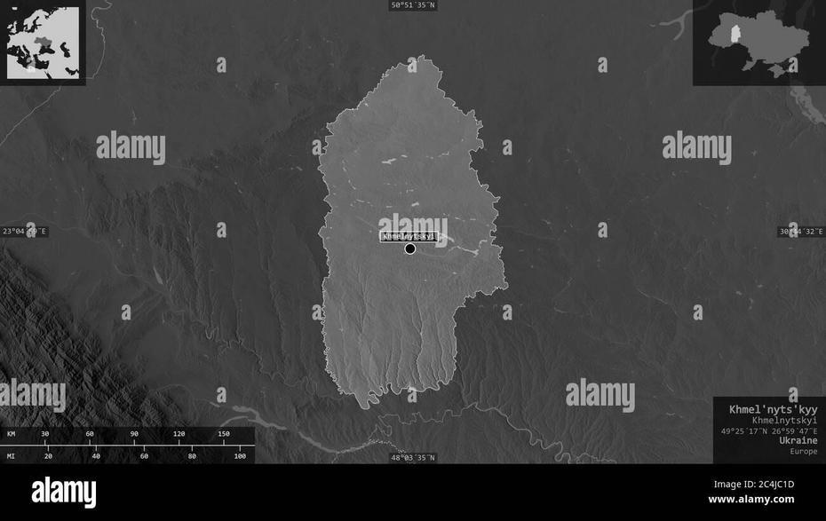 B”Khmelnytskyy, Region Of Ukraine. Grayscaled Map With Lakes And Rivers …”, Pereyaslav-Khmel’Nyts’Kyy, Ukraine, Pereyaslav-Khmel’Nyts’Kyy, Ukraine