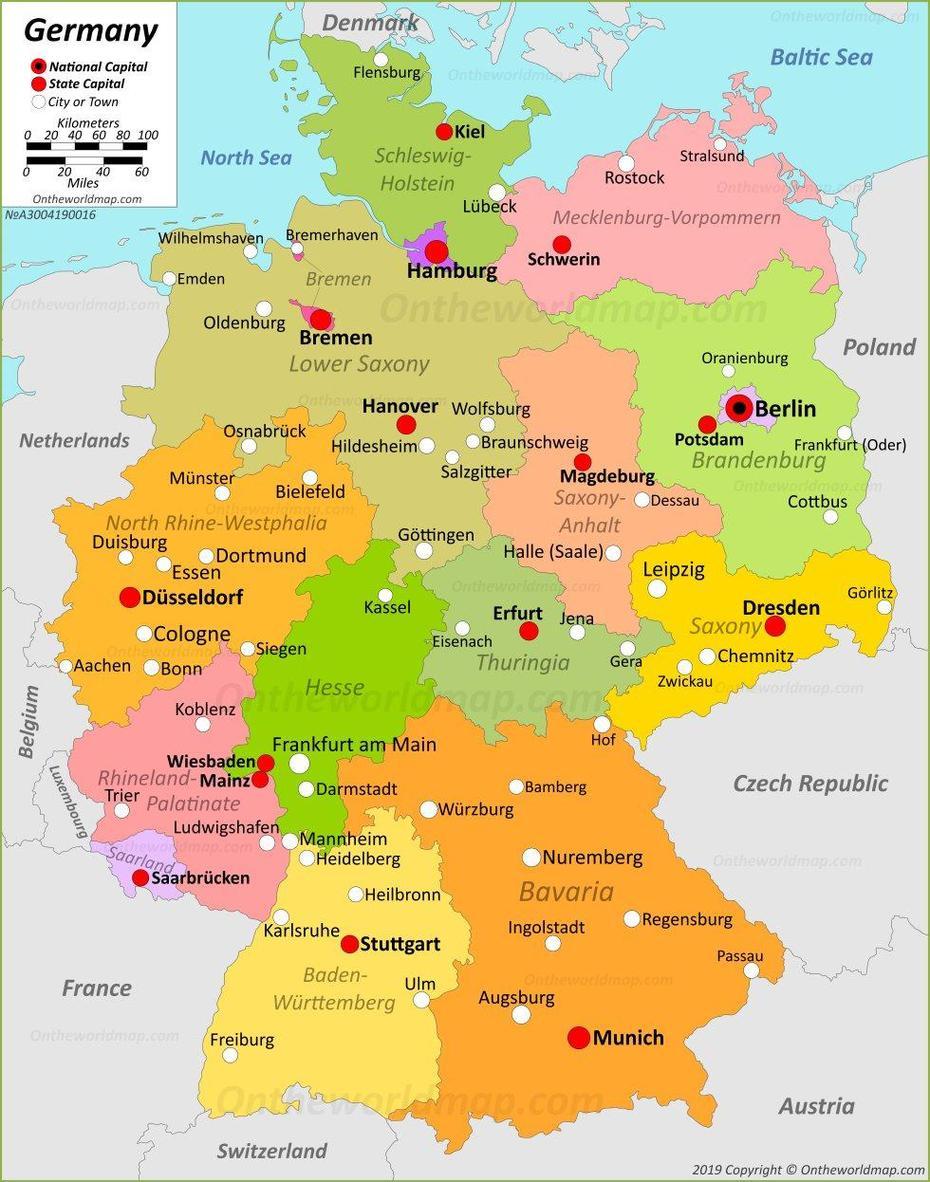 Germany Map | Maps Of Federal Republic Of Germany, Lage, Germany, Remagen Germany, Crailsheim Germany