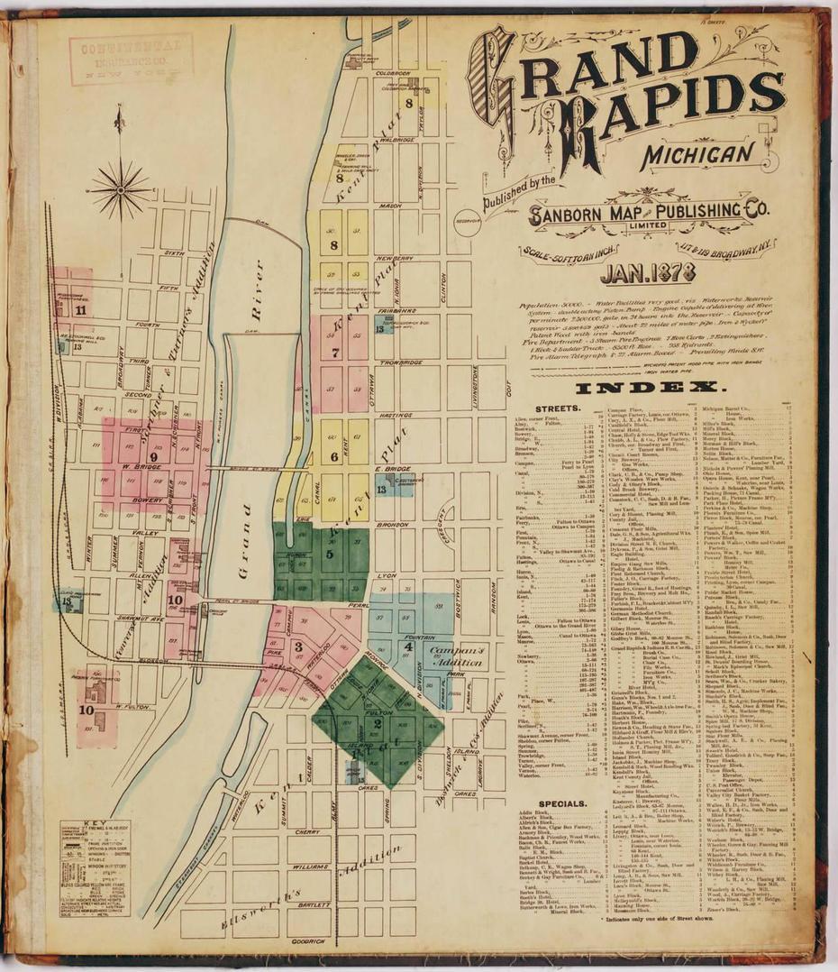 Grand Rapids, Mi, January 1878. Two Rare Maps… – Maps On The We, Grand Rapids, United States, Of Grand Rapids Area, Grand Rapids Zip Code