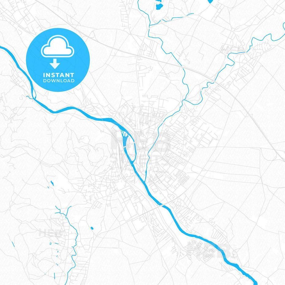 Kranj, Slovenia Pdf Vector Map With Water In Focus | Hebstreits …, Kranj, Slovenia, Slovenia Europe, Novo Mesto Slovenia