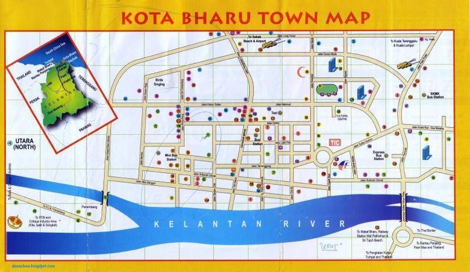 La Bloggie De La Dana: Kota Bharu Town Map, Kota Bharu, Malaysia, Kota Bharu, Kota Kinabalu Sabah