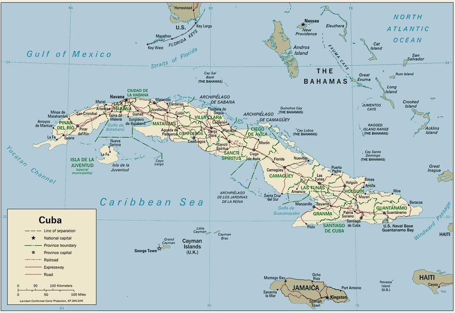Large Detailed Political Map Of Cuba. Cuba Large Detailed Political Map …, Encrucijada, Cuba, Placetas Cuba, Playas De Cuba