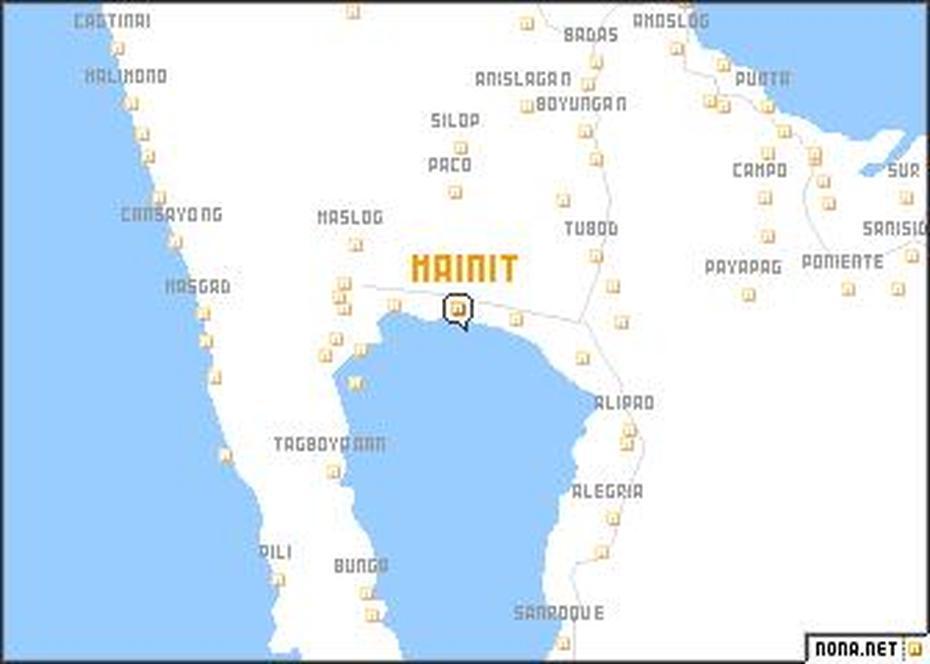 Mainit (Philippines) Map – Nona, Mainit, Philippines, Mainit Hot Spring, Mainit Sulfuric Hot Spring