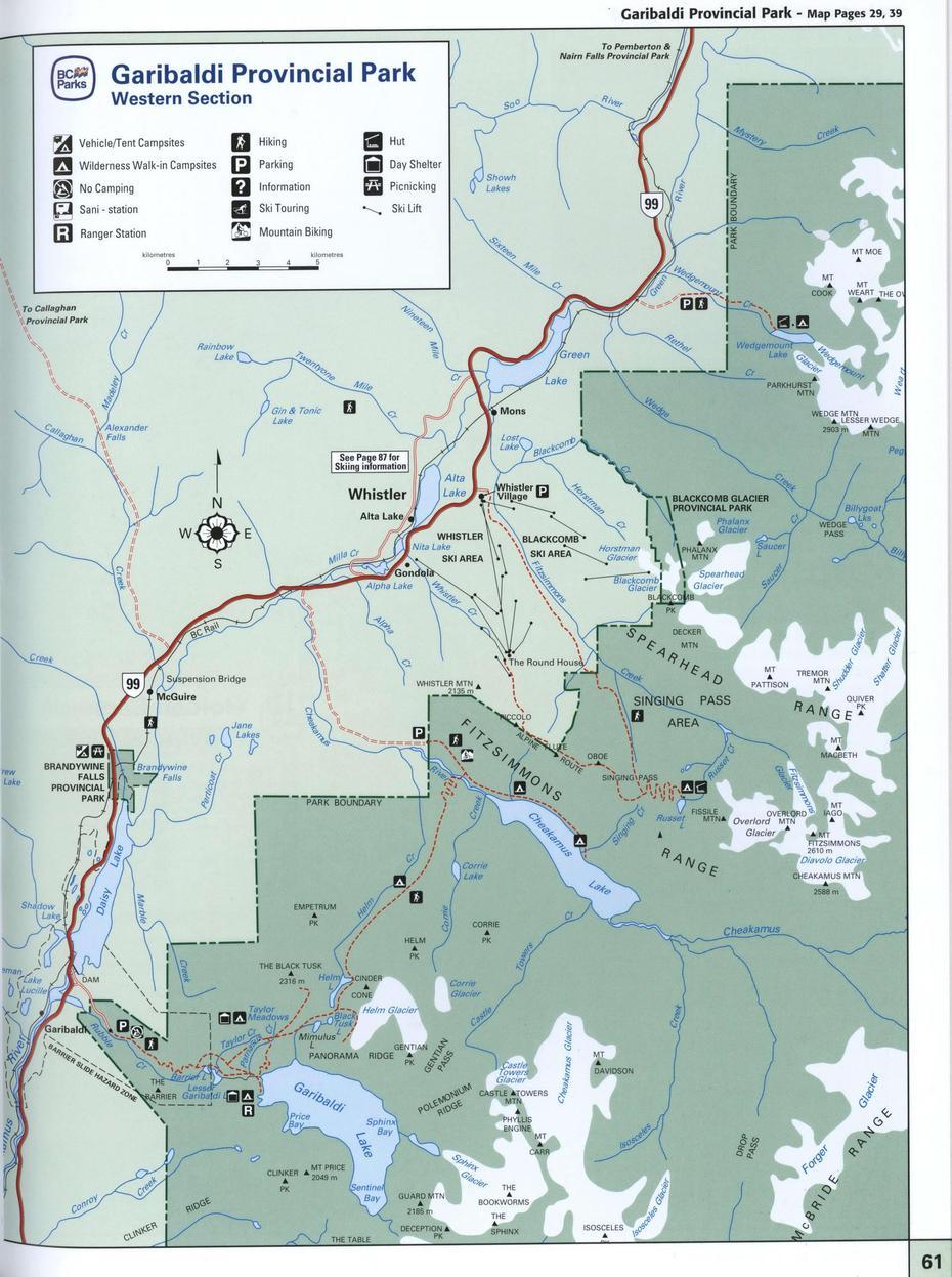 Map Of Garibaldi Provincial Park In British Columbia, How Long To Drive, Garibaldi, Brazil, Garibaldi Or, Garibaldi Provincial Park Canada