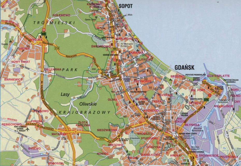 Map Of Gdansk | Gdansk, Map, City Map, Gdańsk, Poland, Gdansk  Images, Sopot Poland