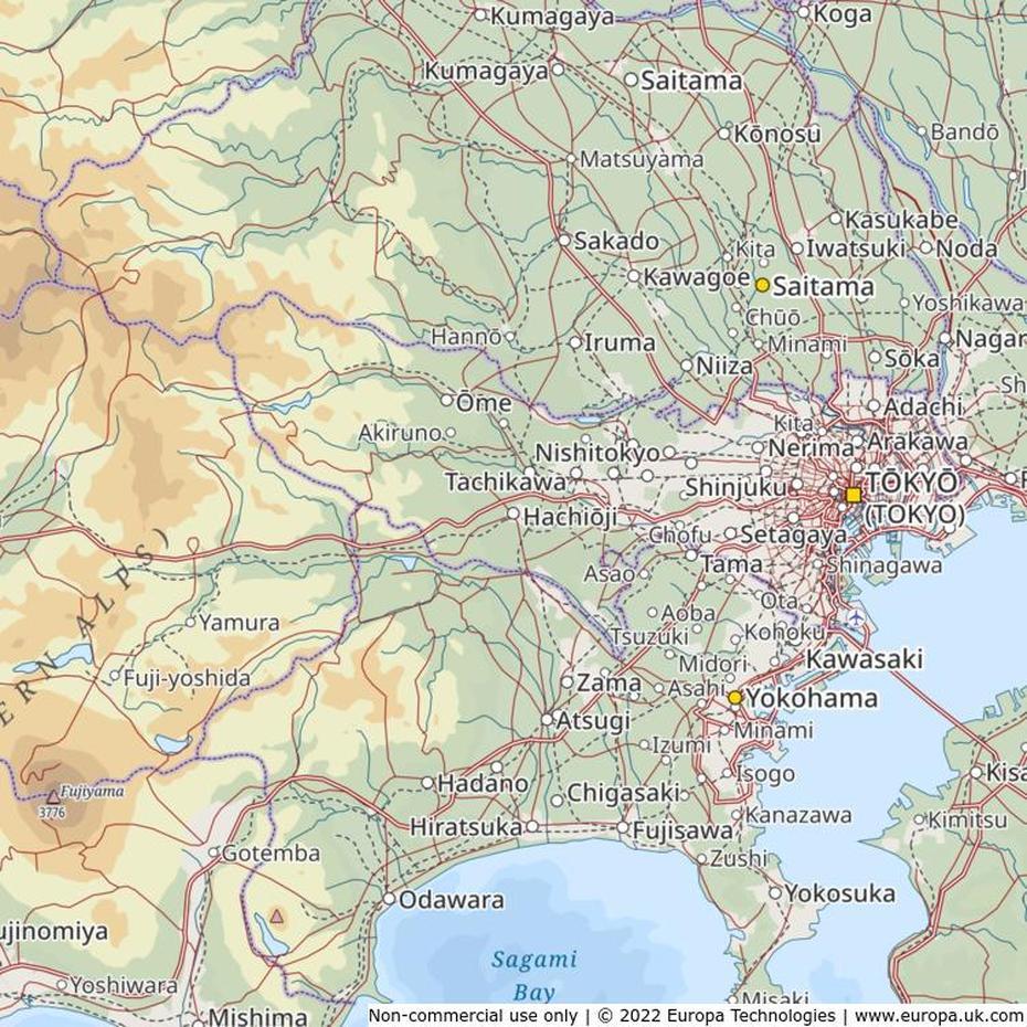 Map Of Hachioji, Japan | Global 1000 Atlas, Hachiōji, Japan, Fussa Japan, Japan Street Photography