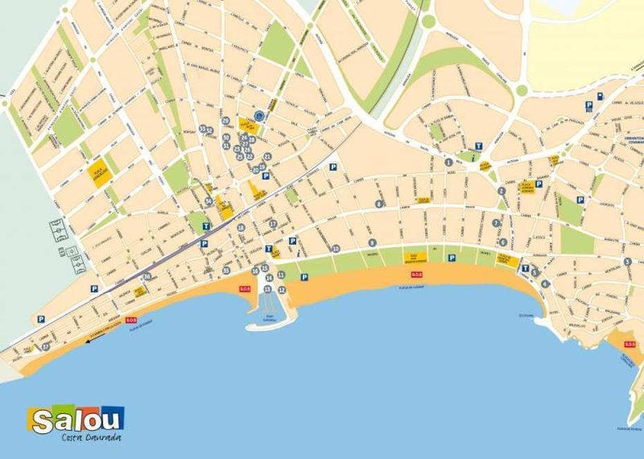 Mapa De Salou | Mapa, Salou, Spain, Salou Spain Nightlife, Salou Costa Dorada Spain