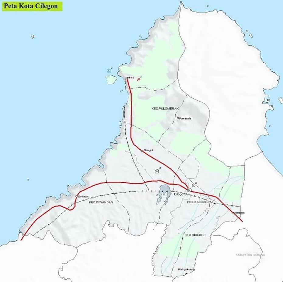 Peta Kota Cilegon, Banten Lengkap Gambar Ukuran Besar, Cilegon, Indonesia, Cilegon, Tangerang Indonesia