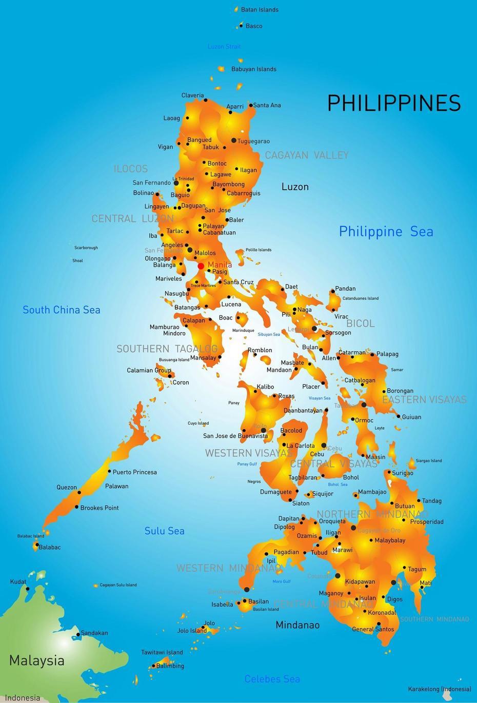 Philippines Maps | Printable Maps Of Philippines For Download, Ganassi, Philippines, Free Printable  Philippines, Manila