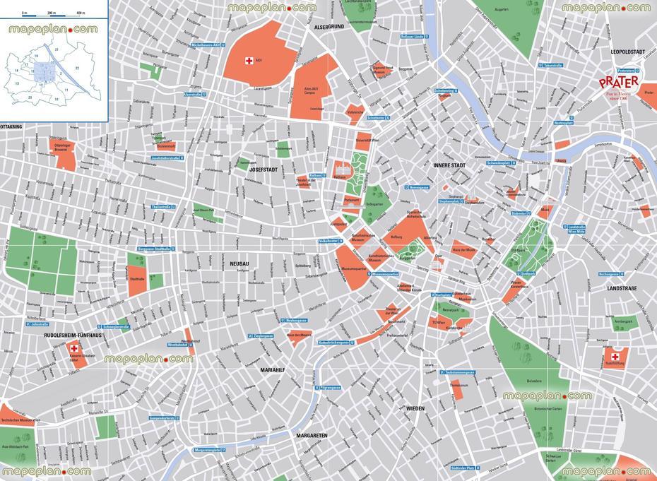 Vienna Map – Detailed Map With Street Names & Neighbourhood Districts …, Vienna, Austria, Vienna Austria Metro, Vienna Location