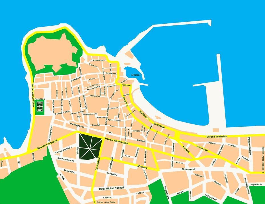 City Map Of Rethymnon – Crete Tournet – Greece, Réthymno, Greece, Rethymno  Crete, Rethymno Crete Greece