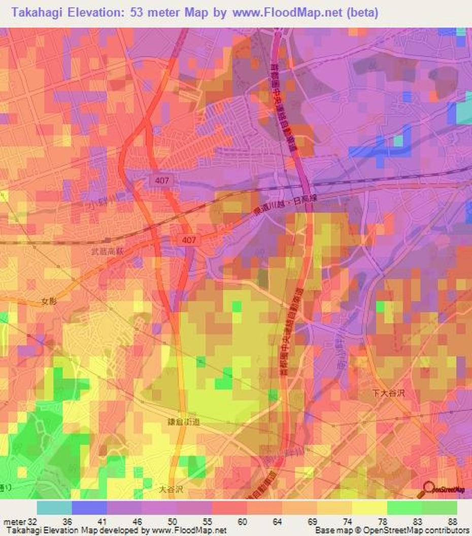 Elevation Of Takahagi,Japan Elevation Map, Topography, Contour, Takahagi, Japan, Japan  Art, Japan  For Kids