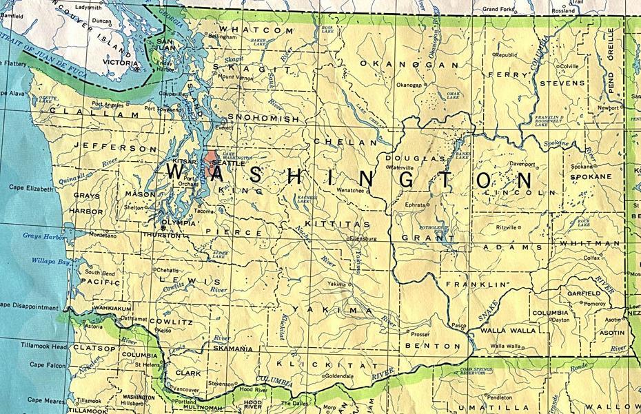 File:Washington Regions Map.Svg – Wikitravel Shared, Washington, United States, Washington State Usa, Washington Usa
