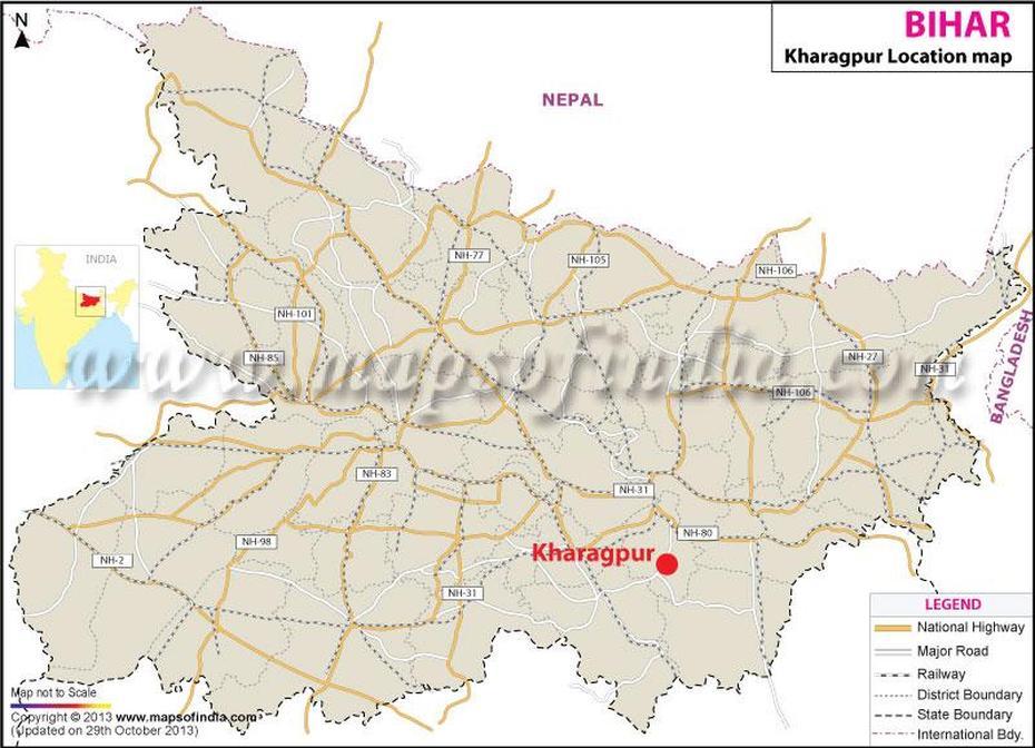 Kharagpur Location Map, Where Is Kharagpur, Kharagpur, India, Ganesh Talai India, Political