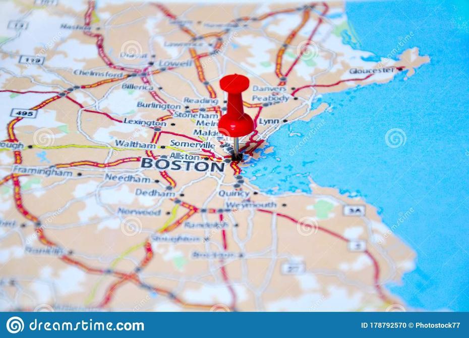 The Map Of Usa – Boston Stock Photo. Image Of Planet – 178792570, Boston, United States, United States  With Capital Cities, Boston In Usa