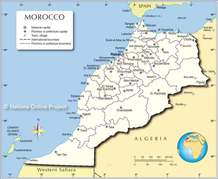 Morocco  With Cities, Morocco World, Morocco, Sabaa Aiyoun, Morocco