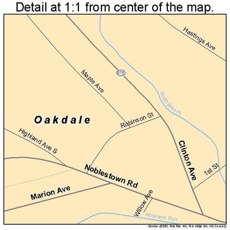 Oakdale Pennsylvania Street Map 4255840, Oakdale, United States, Oakdale Louisiana, Oakdale Mn Street