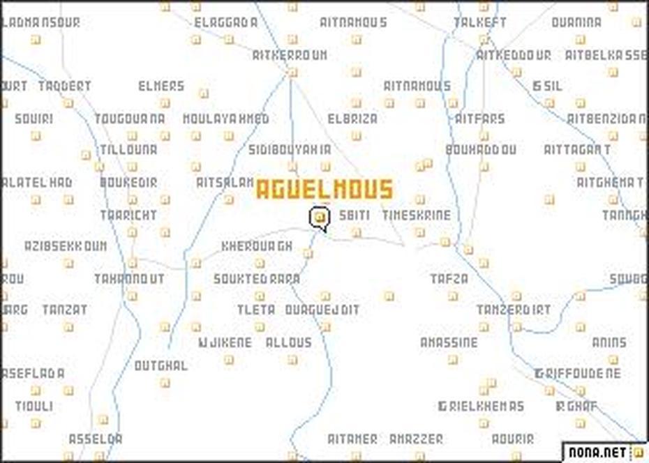 Aguelmous (Morocco) Map – Nona, Aguelmous, Morocco, Morocco  Printable, Rabat Morocco