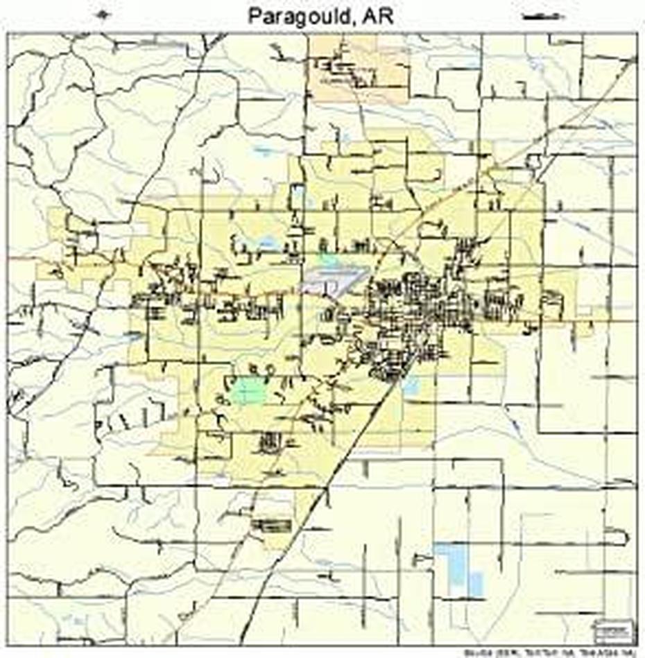 Amazon: Image Trader Large Street & Road Map Of Paragould, Arkansas …, Paragould, United States, Jonesboro Ar, Paragould City