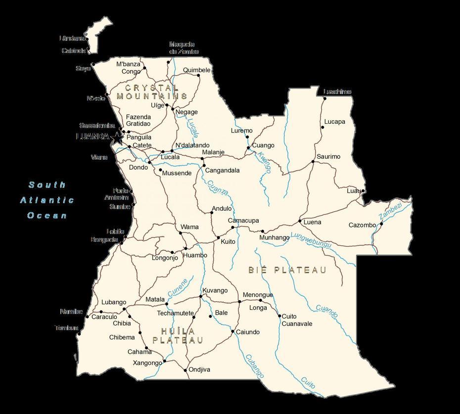 Angola Map – Gis Geography, Dala, Angola, Dala, Angola