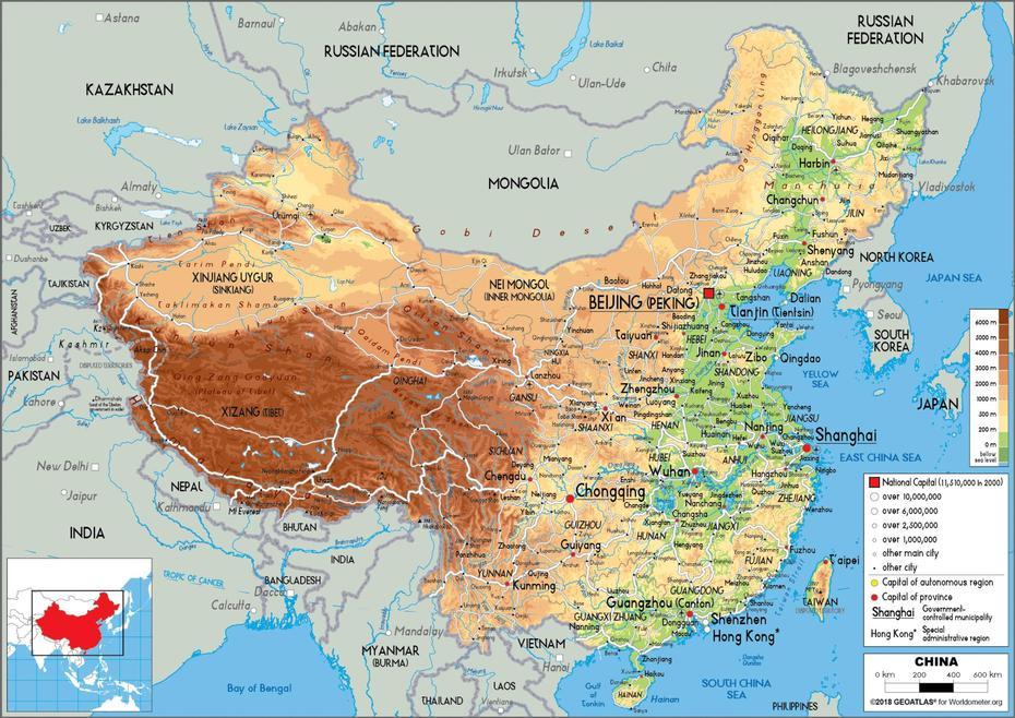 Detailed China Map | World Map With Countries, Xindi, China, Xindi Avian, Xindi- Primate