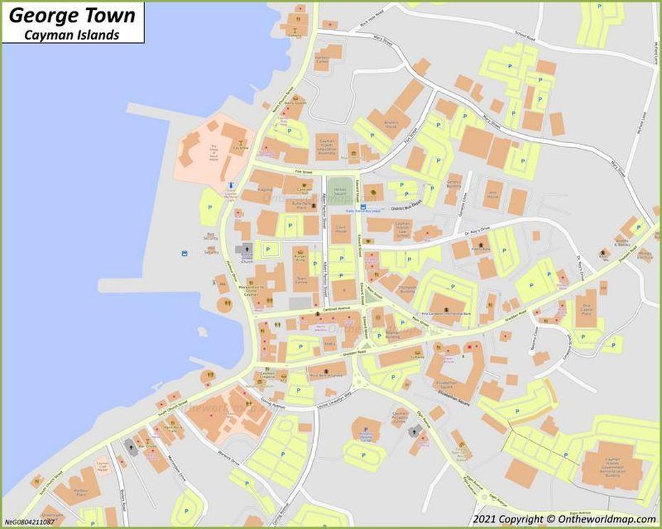 George Town Map | Cayman Islands | Detailed Maps Of George Town, George Town, Cayman Islands, Cayman Islands  Caribbean, Cayman Islands Geography