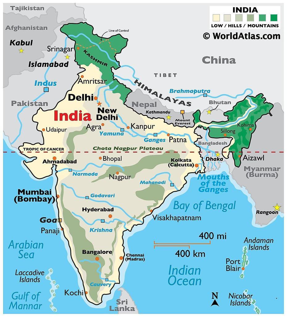 India Maps & Facts – World Atlas, Narsimlāpet, India, India  World, India  Kids